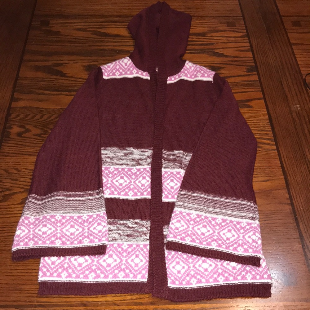 Girl’s Hooded Pink Republic Sweater Size 10/12